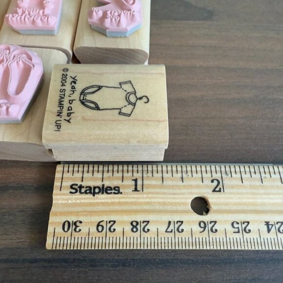 Stampin Up! A Little Love Rubber Stamp Set Of 12 Wood-Mounted Crafting Supplies - Picture 9 of 12